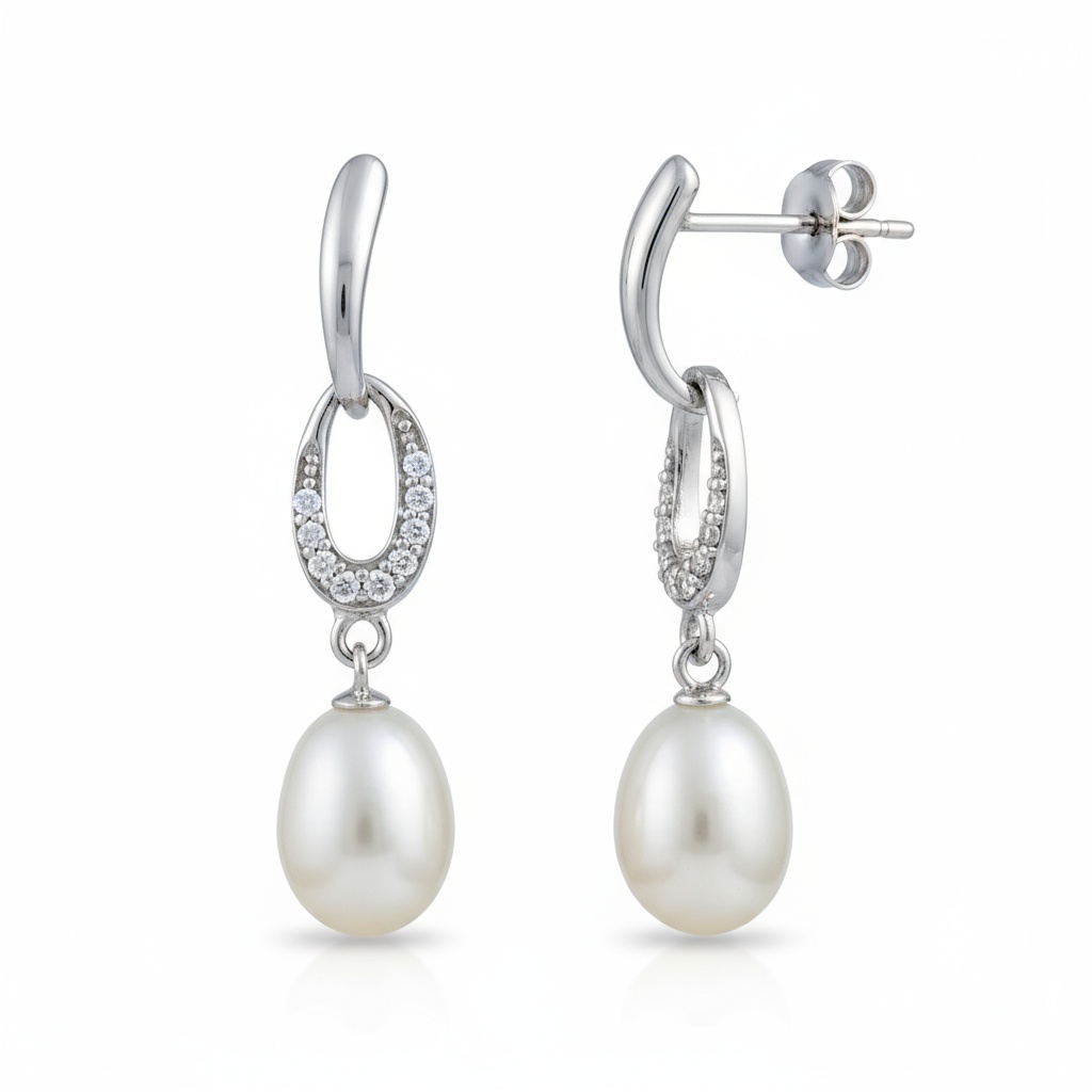 PENDIENTES PLATA 925MM PERLAS CULTIVADA