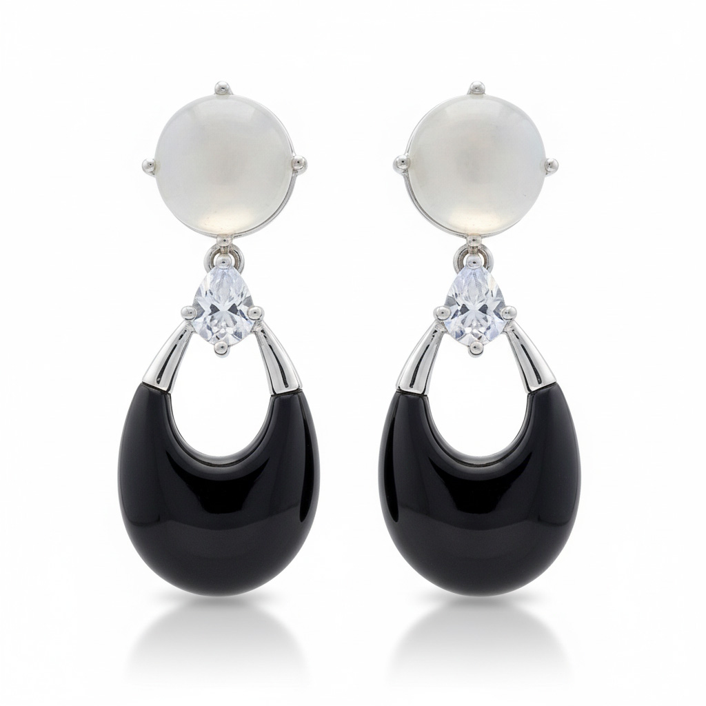 PENDIENTES PLATA 925MM OJO DE GATO