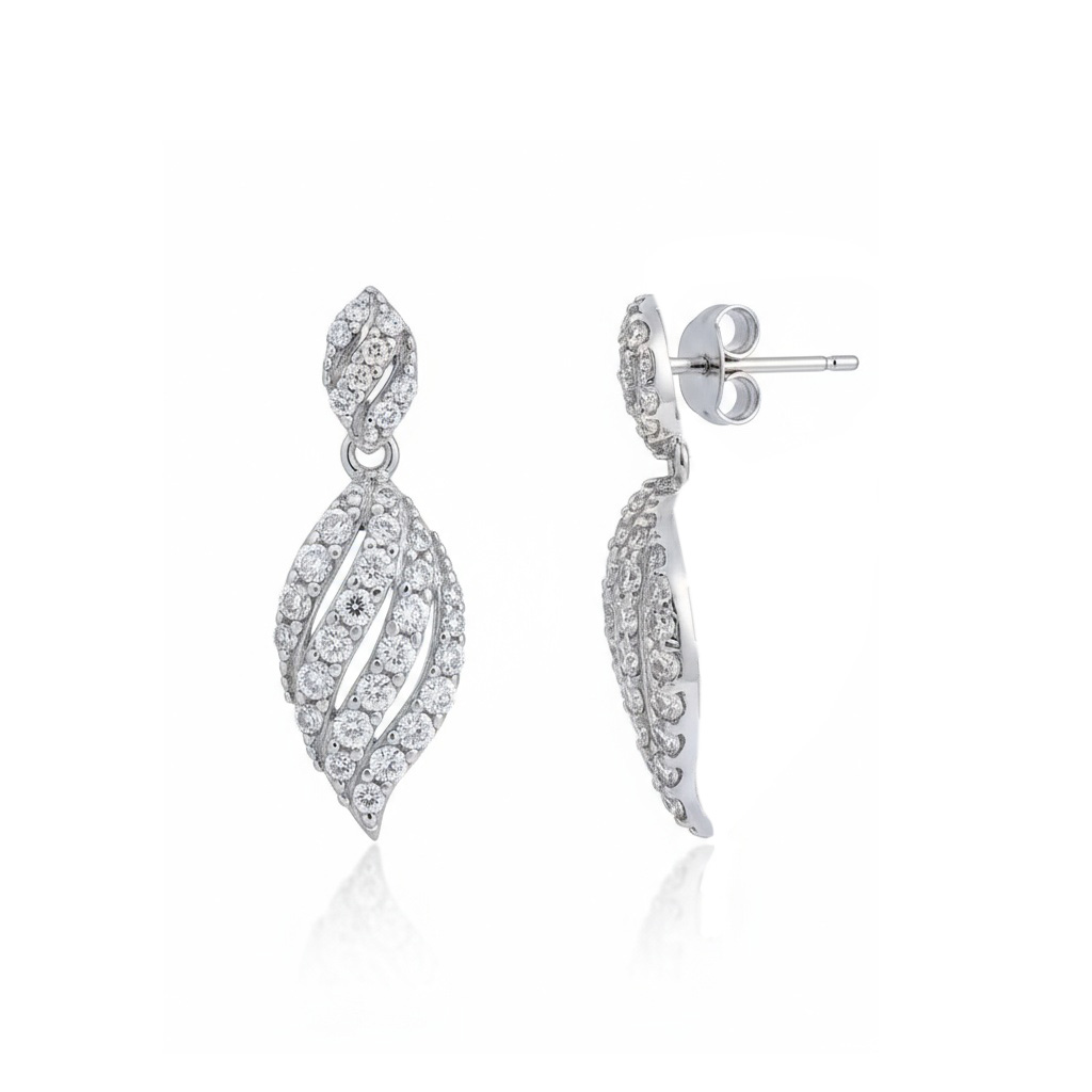 PENDIENTES PLATA 925MM CIRCONITAS