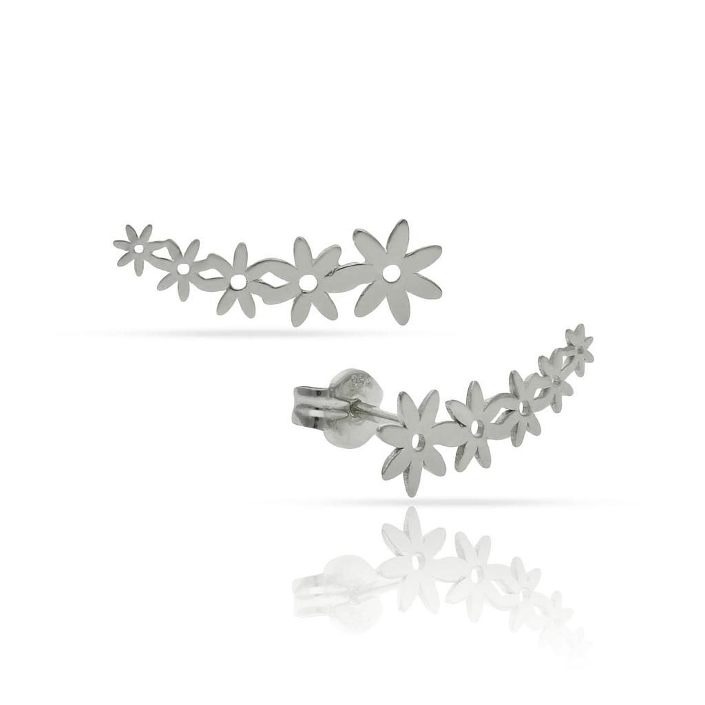 PENDIENTES PLATA 925MM TREPADORES MARGARITAS