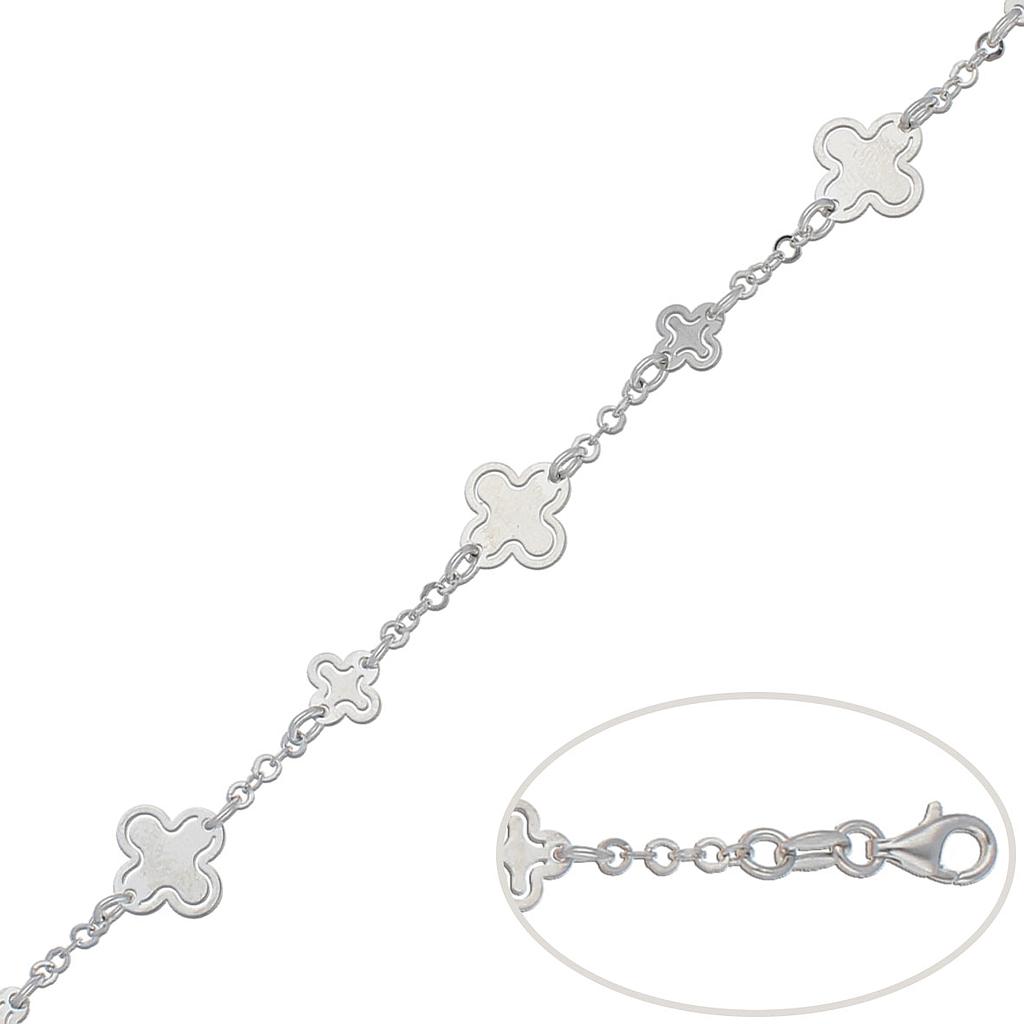 PULSERA  PLATA 925MM TREBOL