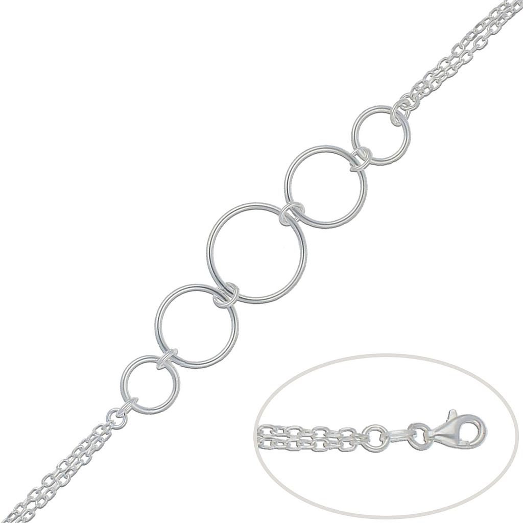 PULSERA PLATA 925MM CIRCULOS