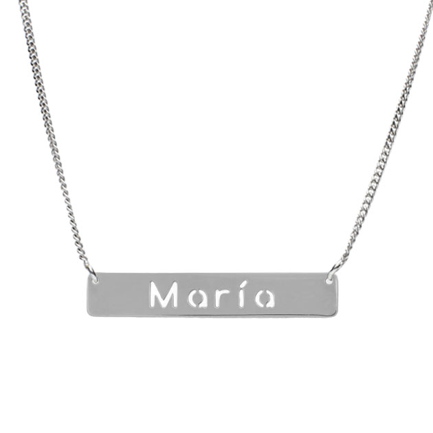 GARGANTILLA PLATA 925MM NOMBRE LETRERO