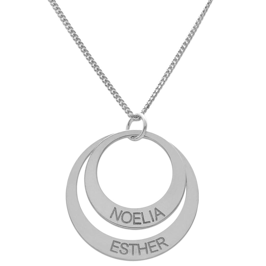 GARGANTILLA PLATA 925MM - 2 CIRCULOS - 26MM