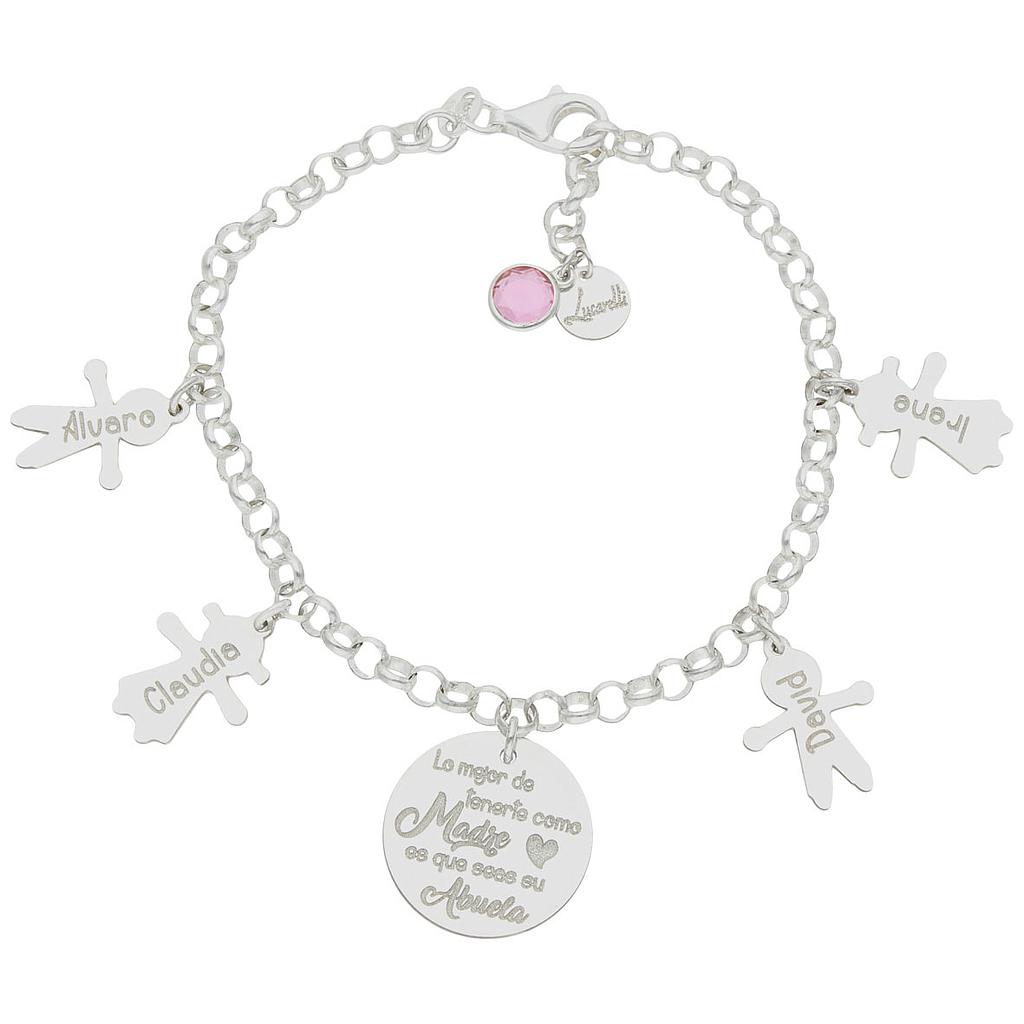 PULSERA MI HISTORIA PLATA 925MM ABUELA