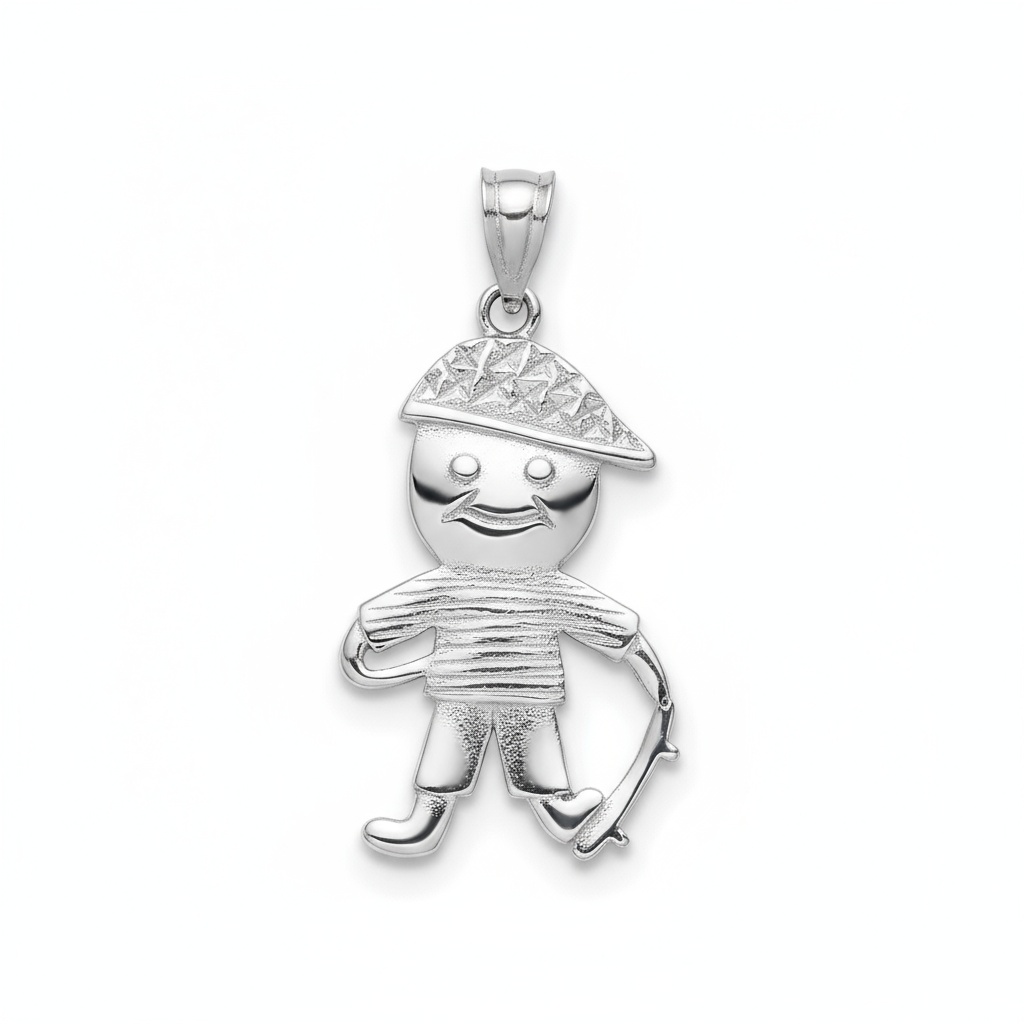 COLGANTE NIÑO PLATA 925MM