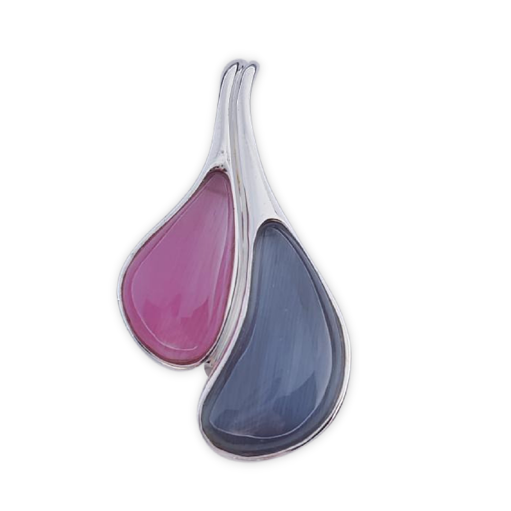 COLGANTE PLATA 925MM OJO DE GATO