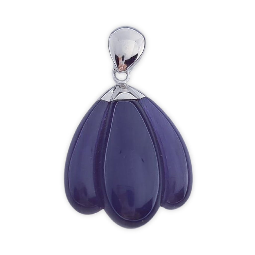 COLGANTE PLATA 925M OJO DE GATO AMATISTA