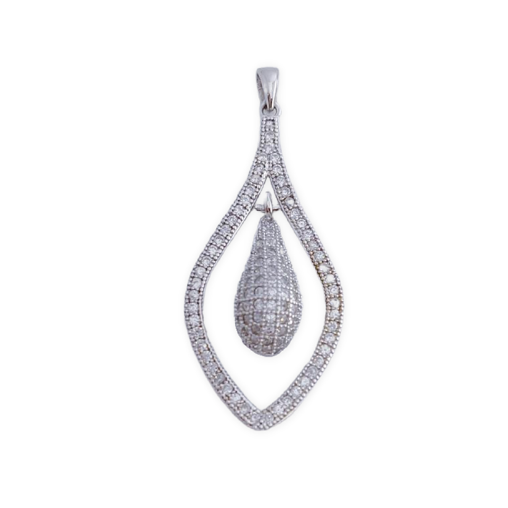 COLGANTE PLATA 925MM CIRCONITAS
