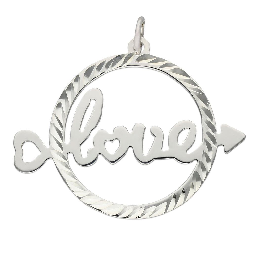 COLGANTE PLATA 925MM LOVE