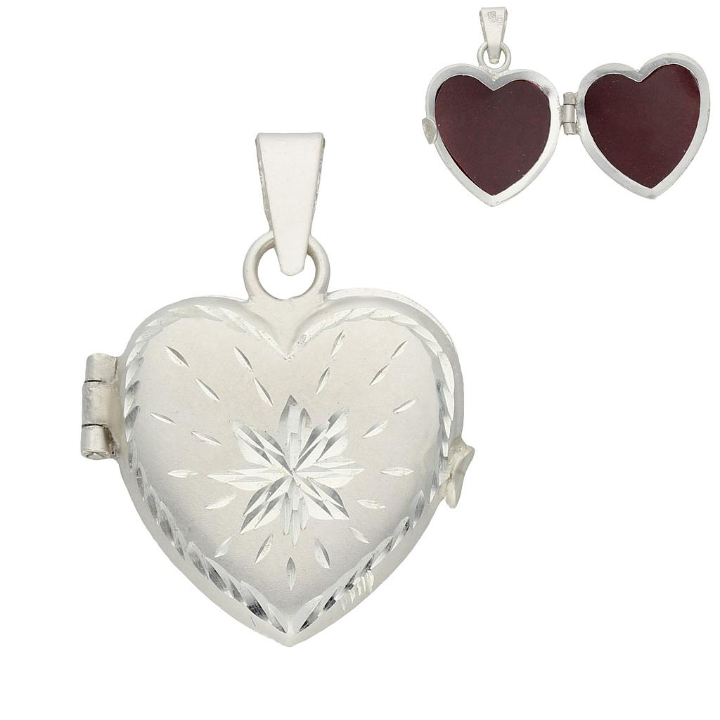GUARDAPELO PLATA 925MM CORAZON - 22X23MM