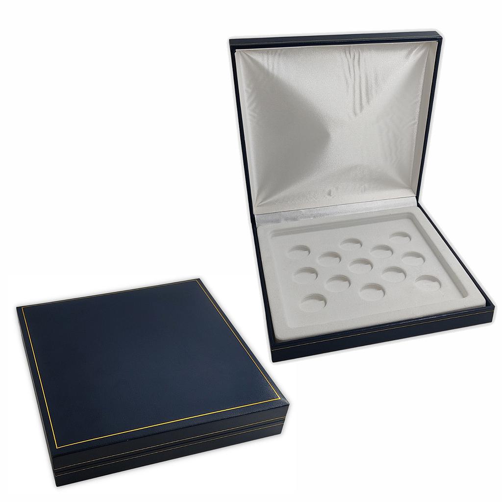 ESTUCHE ARRAS POLIPIEL AZUL MARINO 16x16 CM