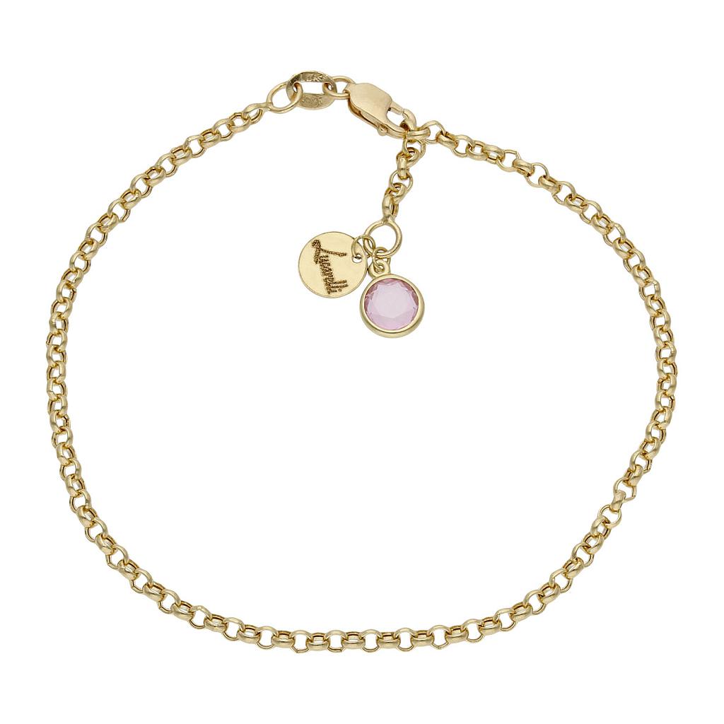 PULSERA MI HISTORIA ORO 18KL 2.50MM - ROSA