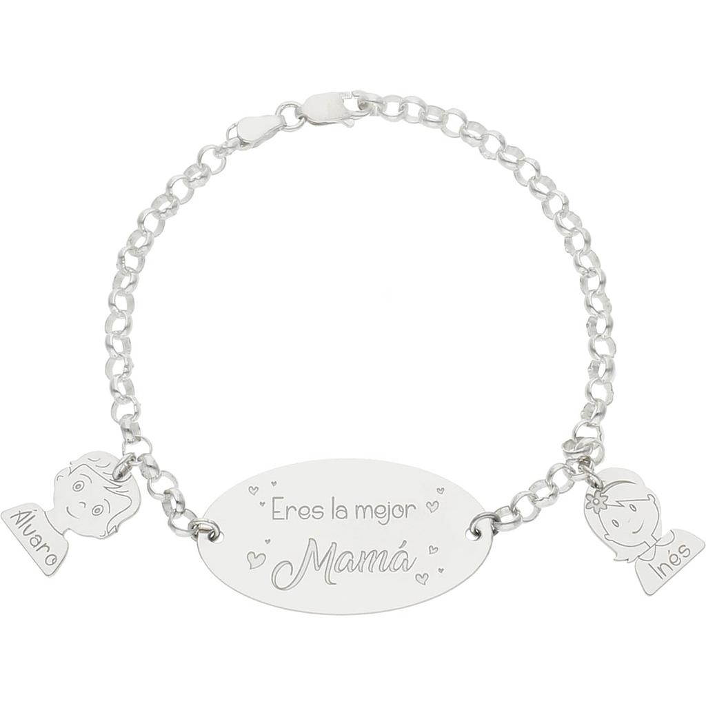 PULSERA PLATA 925MM MEJOR MAMA