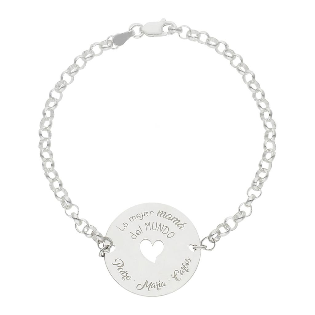 PULSERA PLATA 925MM MAMA + FRASE
