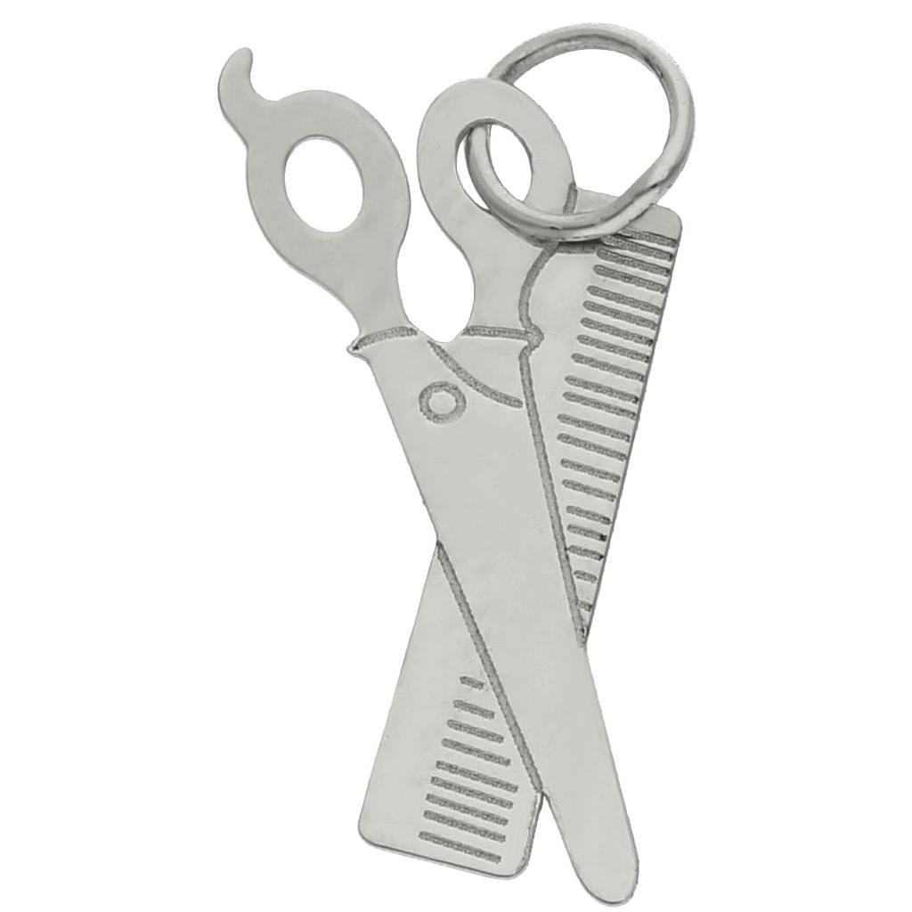 MI HISTORIA - ABALORIO PLATA 925MM TIJERAS + PEINE