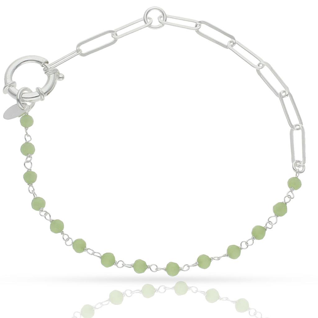 PULSERA PLATA 925MM PIEDRAS VERDES
