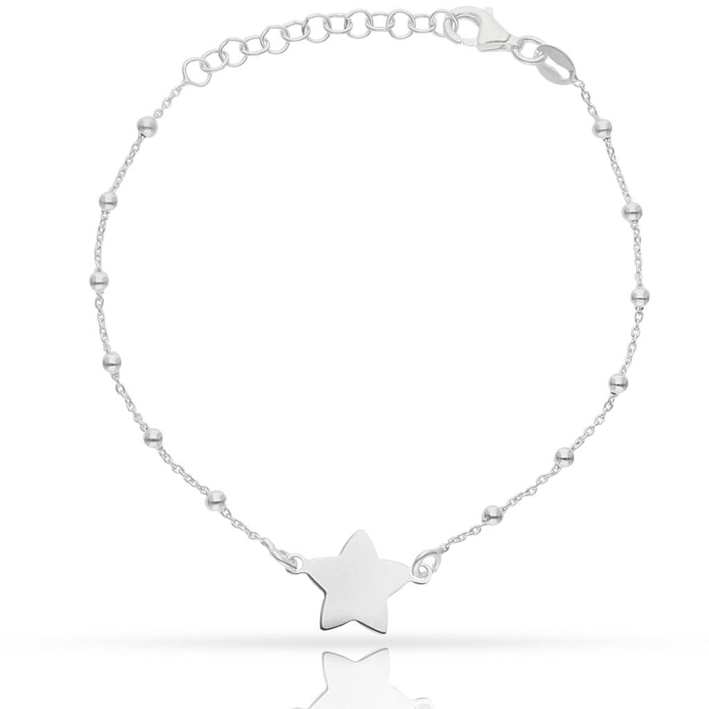 PULSERA PLATA 925MM ESTRELLA + BOLAS
