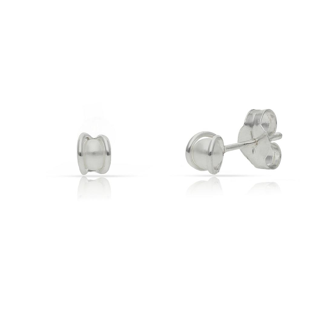PENDIENTES PLATA 925MM PERLAS - 3.50MM