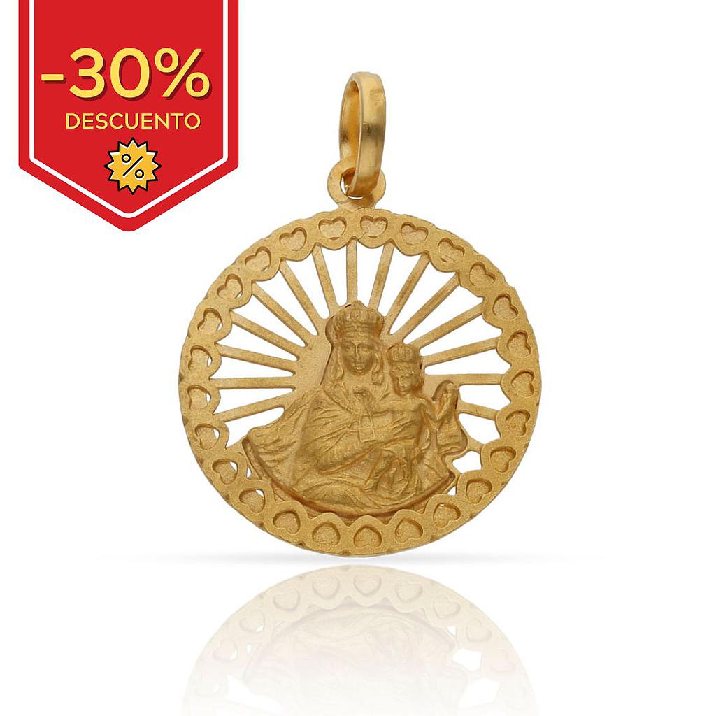 MEDALLA PLATA CHAPADA ORO V. DEL CARMEN - 20MM