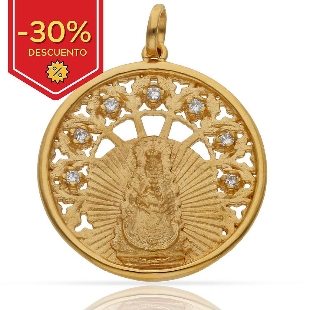 MEDALLA PLATA CHAPADA ORO V. DEL ROCIO - 30MM