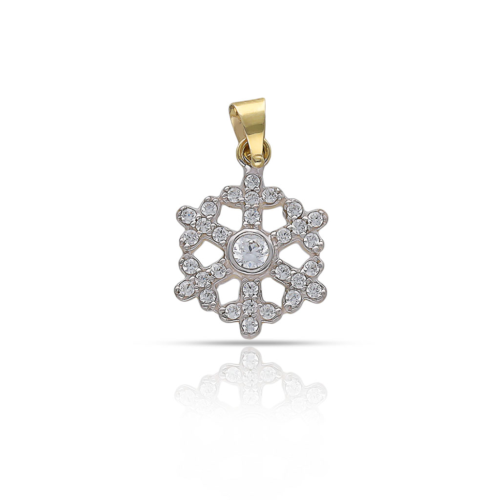 COLGANTE ORO 18KL COPO NIEVE