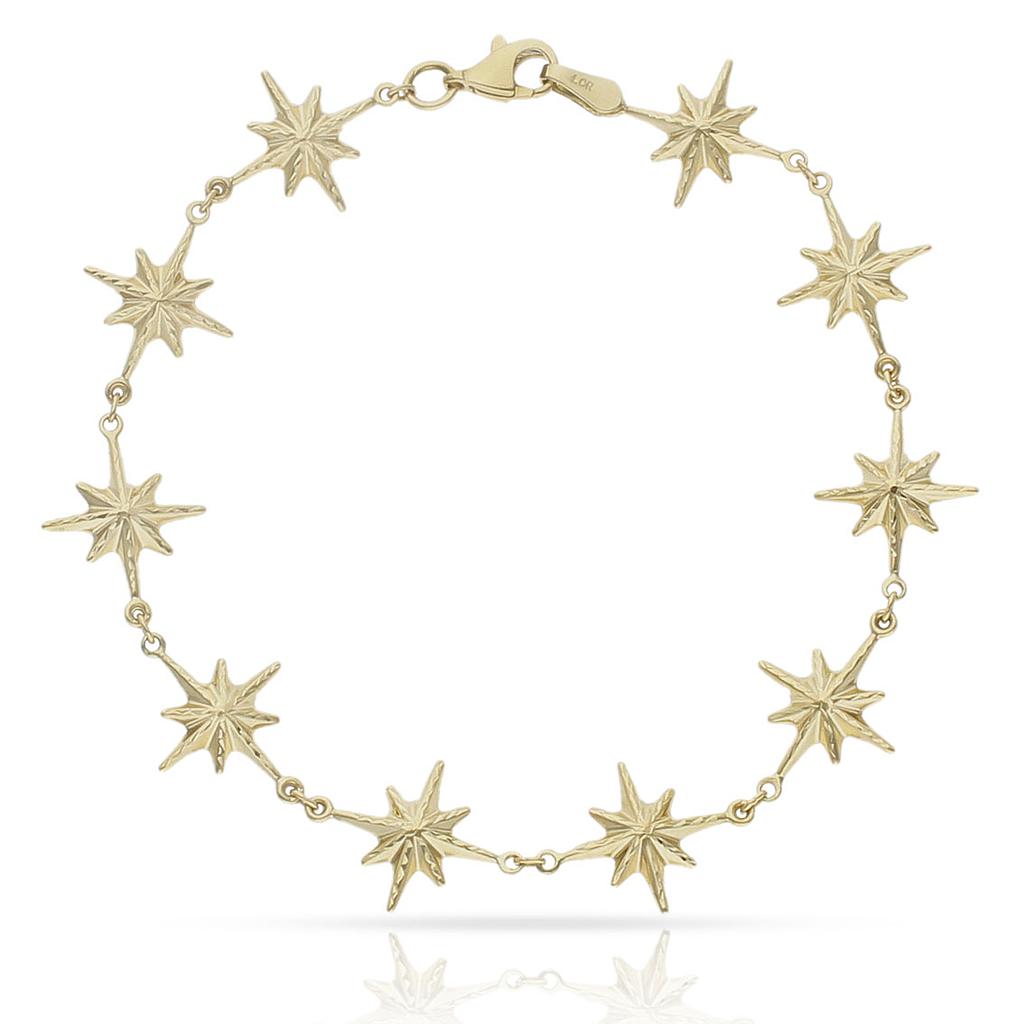 PULSERA ORO 18KL ROSA DE LOS VIENTOS - 12MM