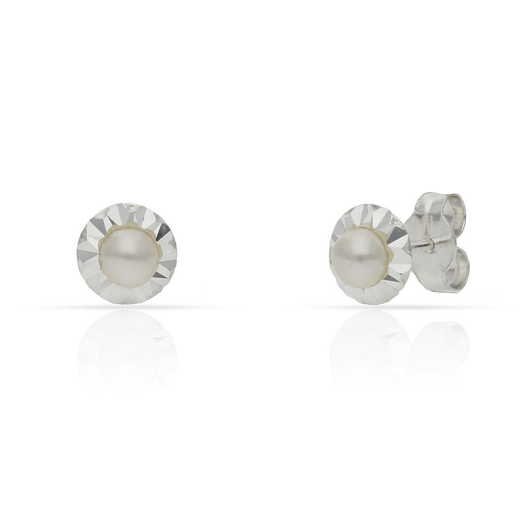 PENDIENTES PLATA 925MM PERLAS - 6MM