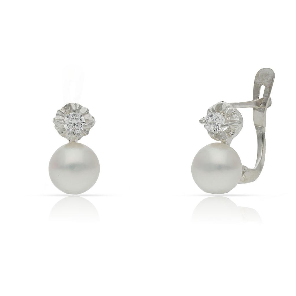 PENDIENTES PLATA 925MM PERLAS