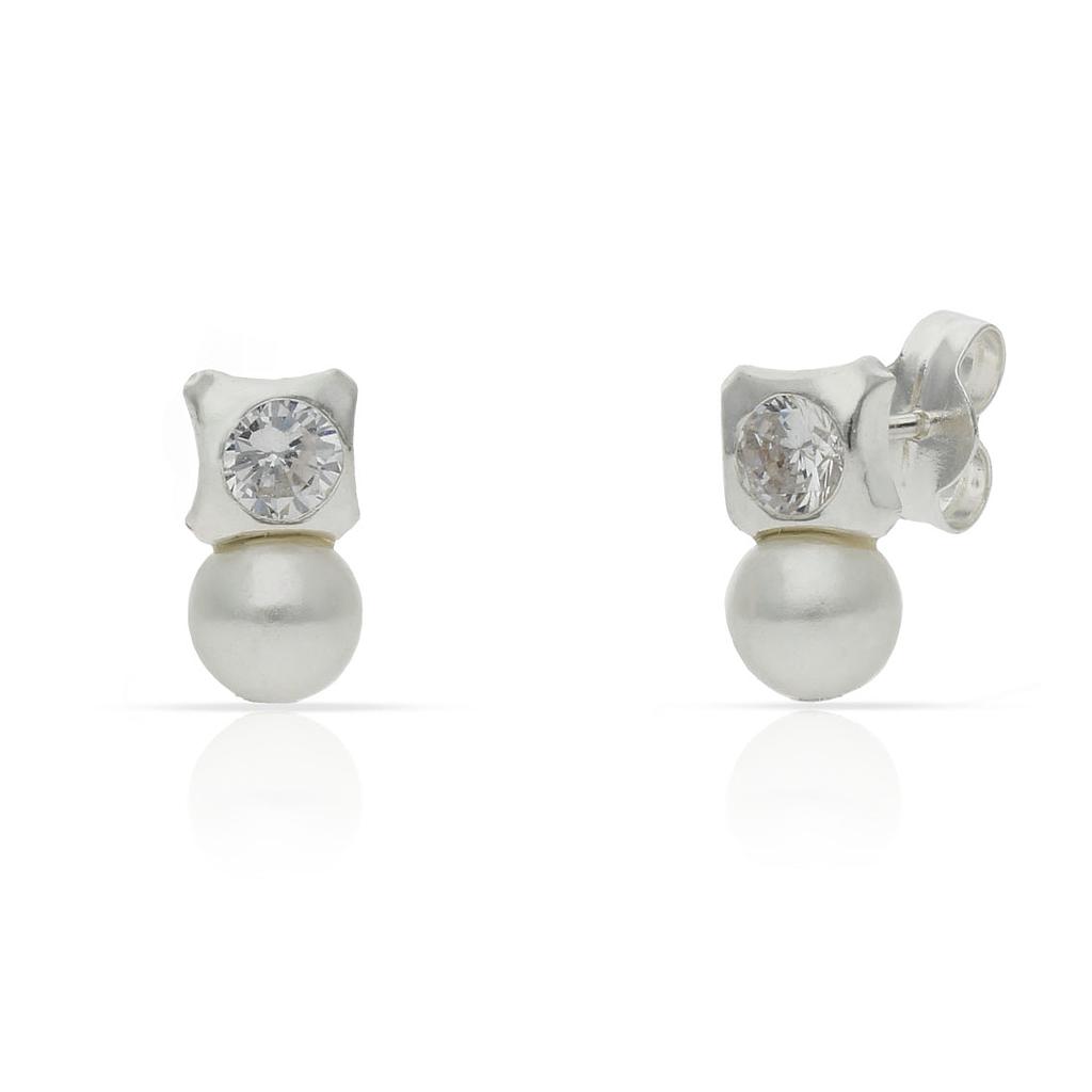 PENDIENTES PLATA 925MM PERLAS
