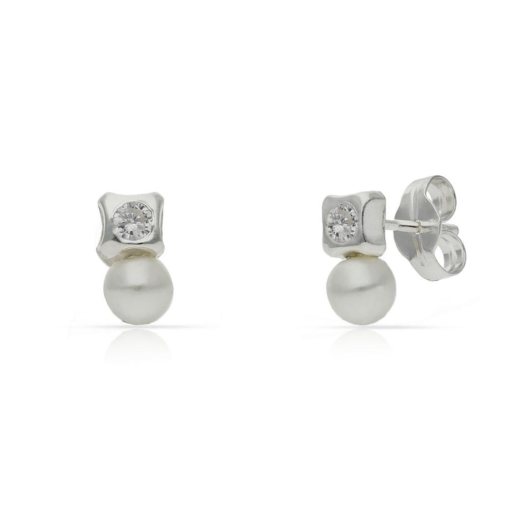 PENDIENTES PLATA 925MM PERLAS