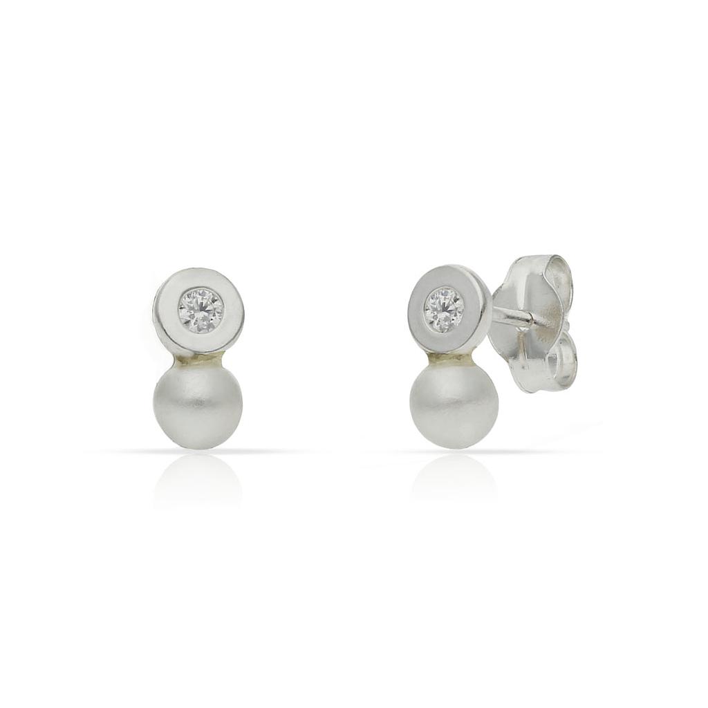 PENDIENTES PLATA 925MM PERLAS