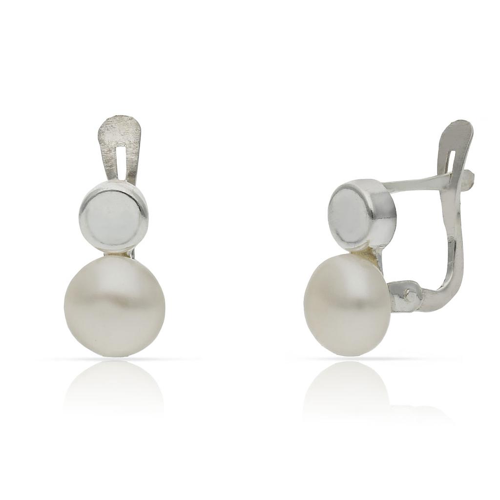 PENDIENTES PLATA 925MM PERLAS
