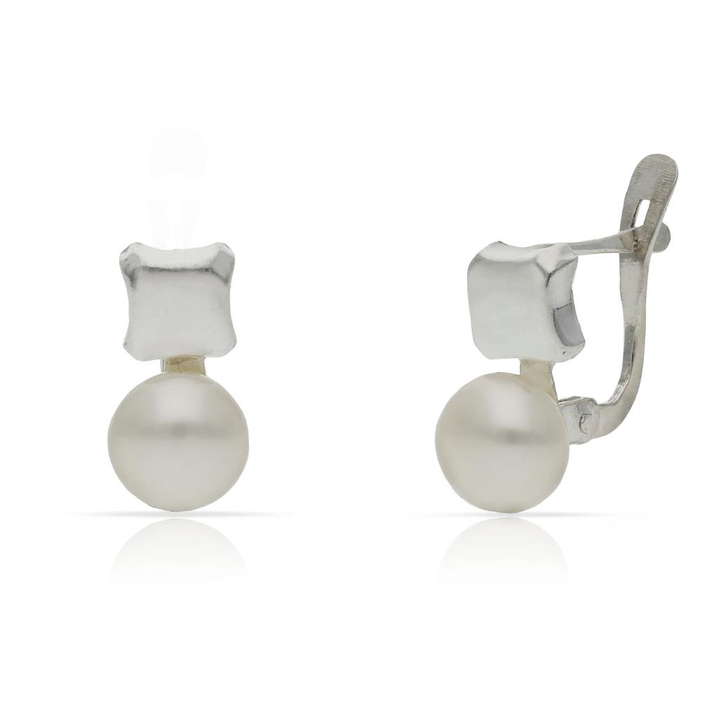 PENDIENTES PLATA 925MM PERLAS