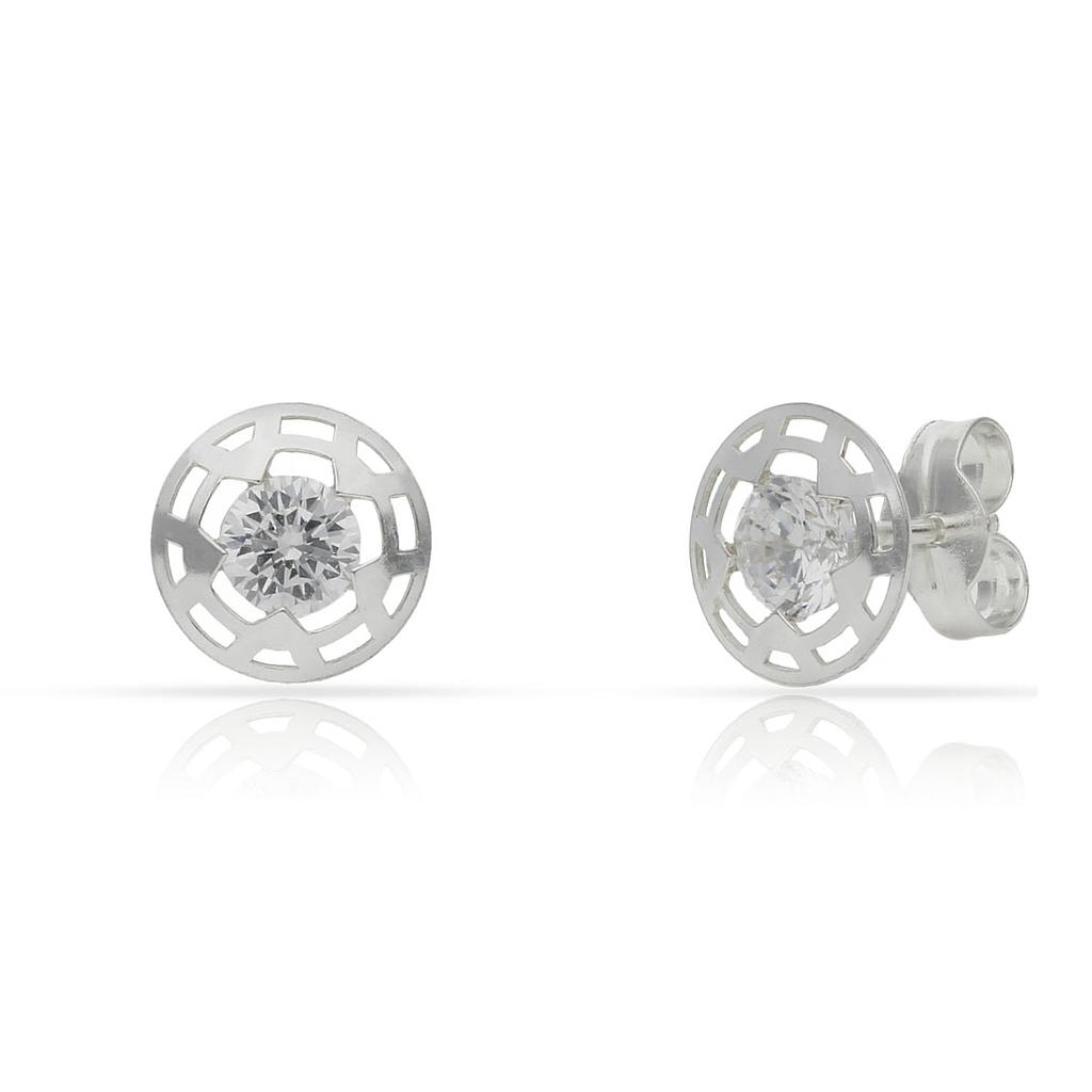 PENDIENTES PLATA 925MM CIRCONITAS - 8MM