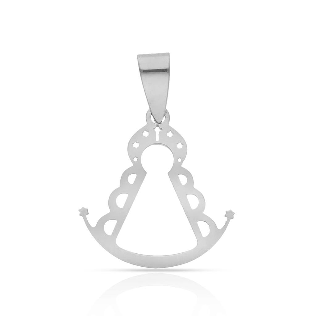 COLGANTE PLATA DE LEY VIRGEN DEL ROCIO - 14x15MM