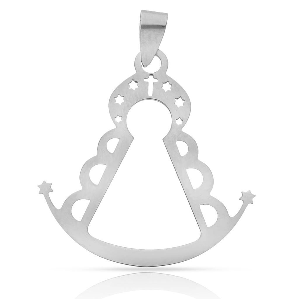 COLGANTE PLATA DE LEY VIRGEN DEL ROCIO - 24x25MM