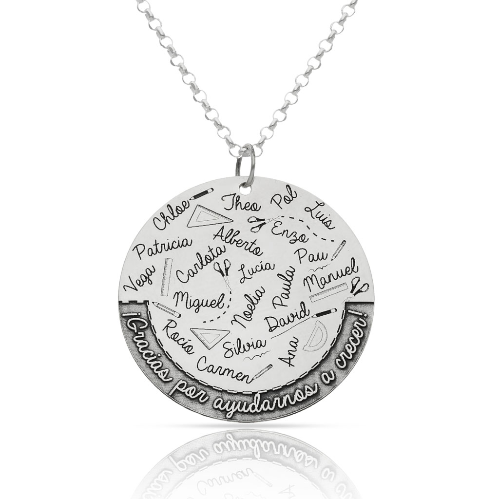 GARGANTILLA PLATA 925MM NOMBRES ALUMNOS - 30MM