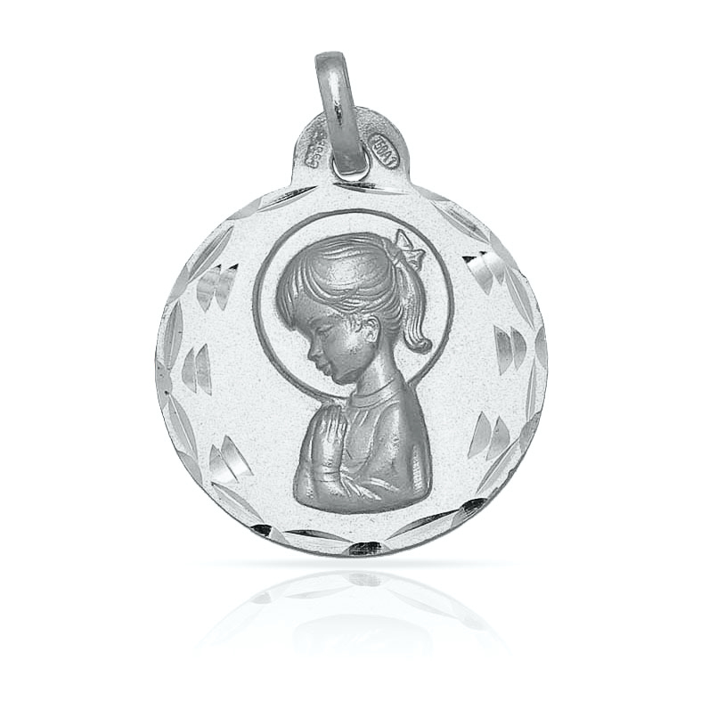 MEDALLA PLATA 925MM VIRGEN NIÑA - 17MM