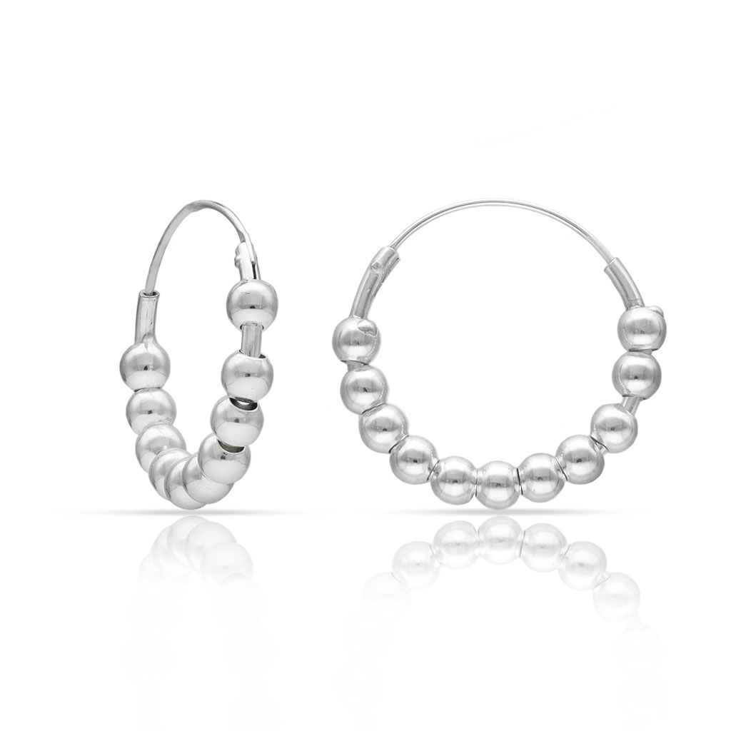 AROS PLATA 925MM BOLAS - 15MM