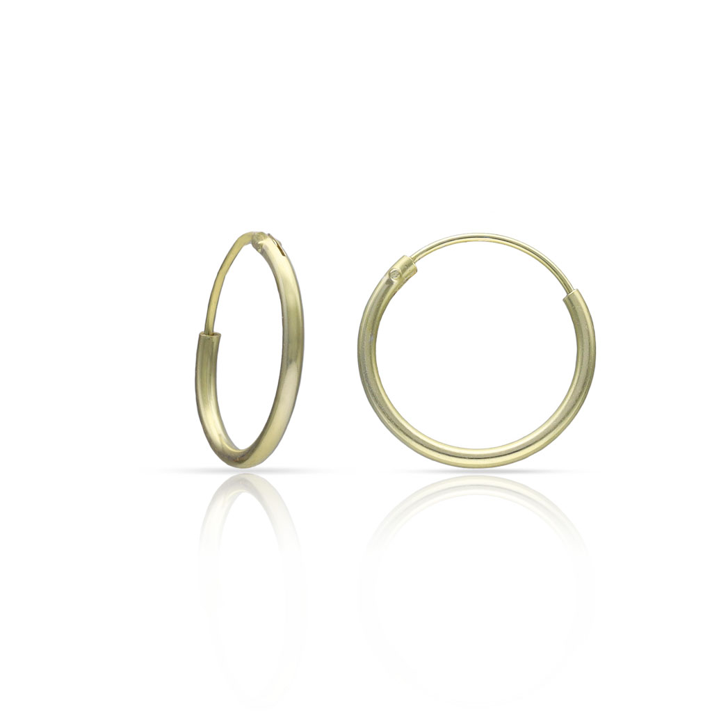 AROS PLATA CHAPADA EN ORO - 12MM