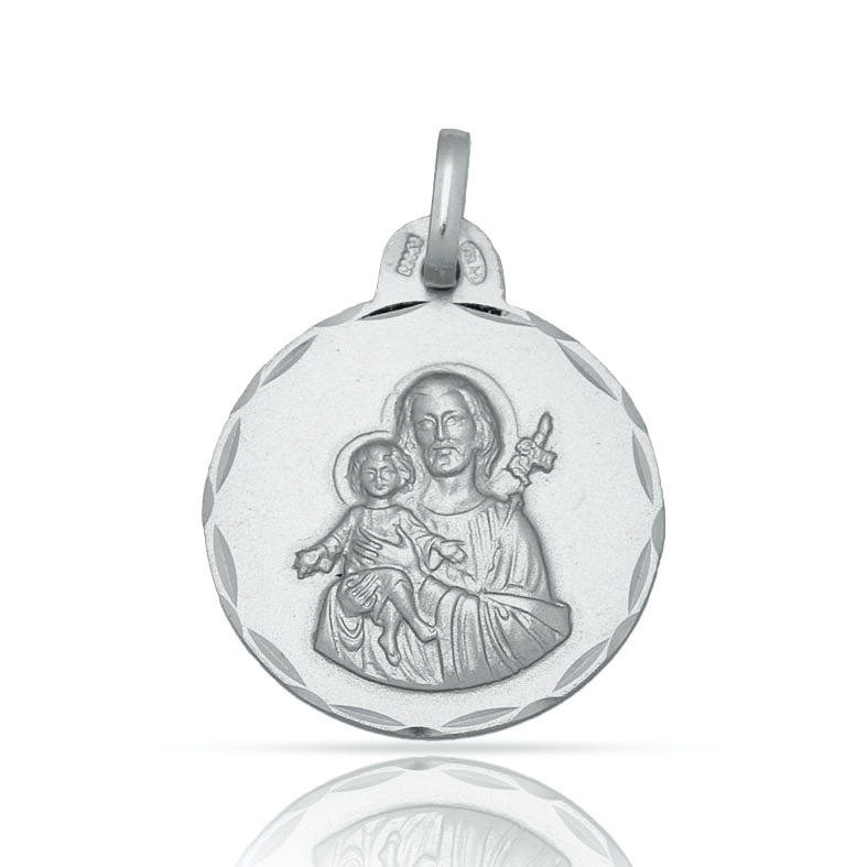 MEDALLA PLATA 925MM SAN JOSE - 17MM