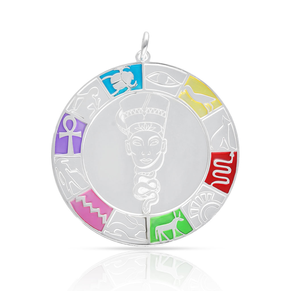 COLGANTE PLATA 925MM NEFERTITI · EGIPTO - 30MM