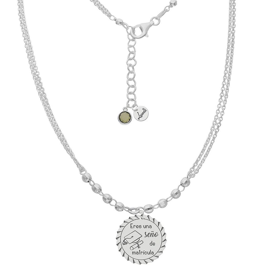 GARGANTILLA MI HISTORIA PLATA 925MM - ERES UNA SEÑO DE MATRICULA