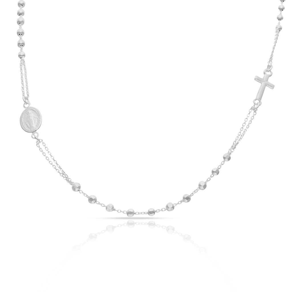 GARGANTILLA PLATA 925MM ROSARIO