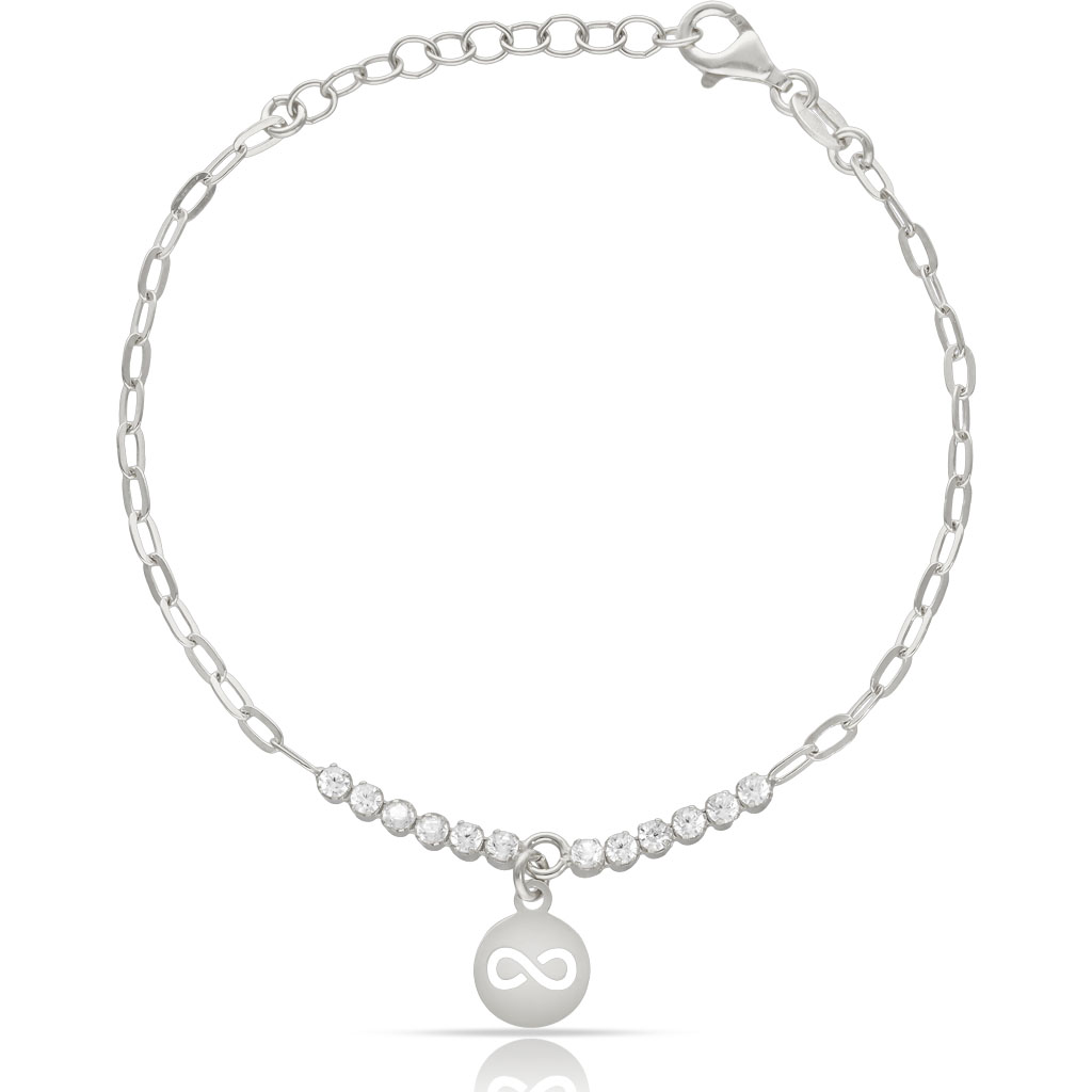PULSERA PLATA 925MM INFINITO + CIRCONITAS