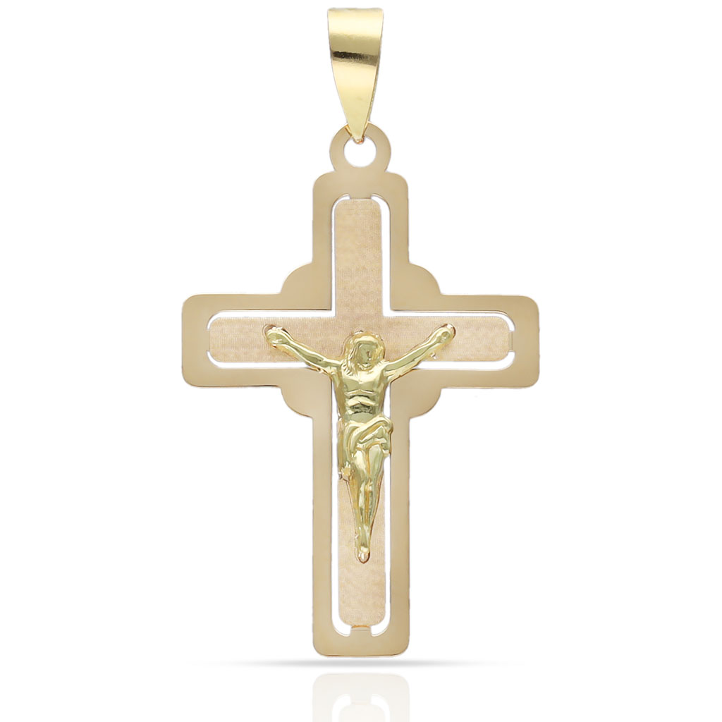 CRUZ ORO 18KL CRISTO - 17x23MM