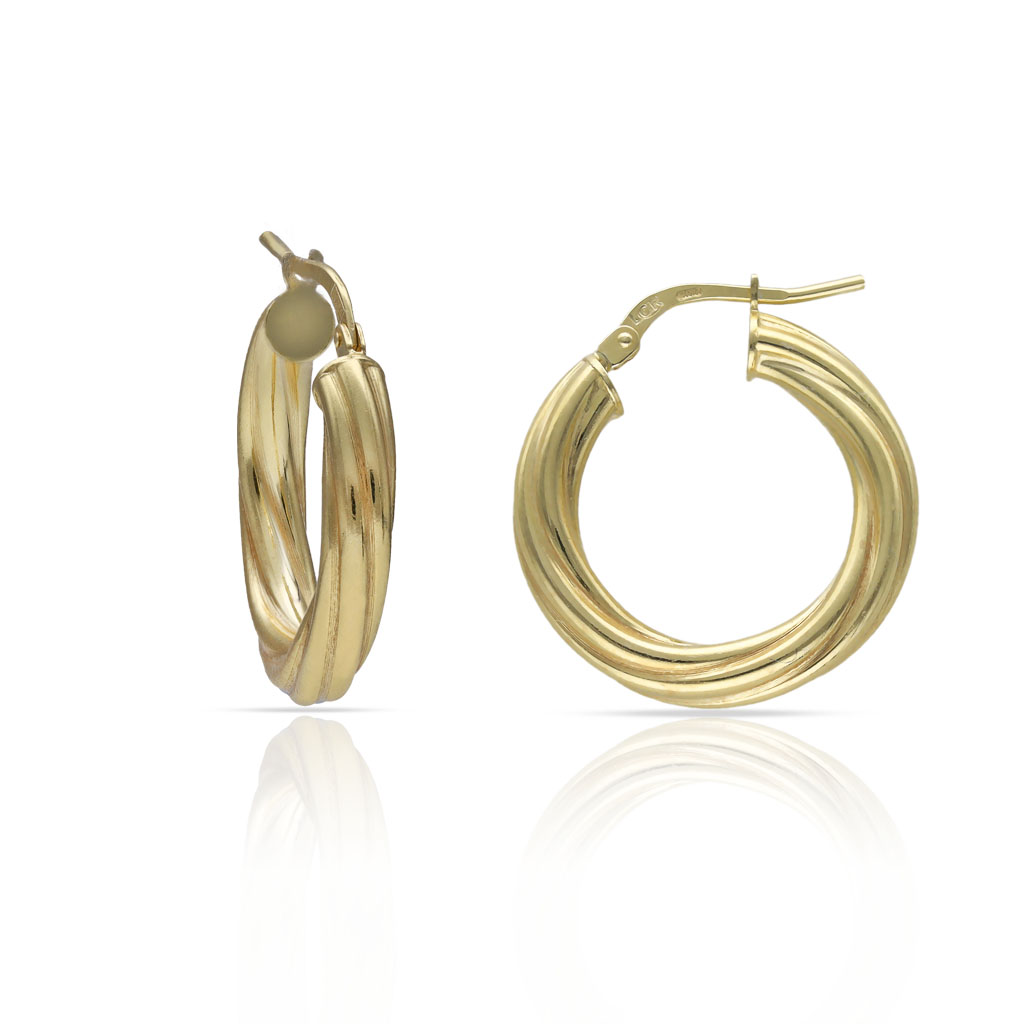 AROS PLATA CHAPADA ORO - 15MM