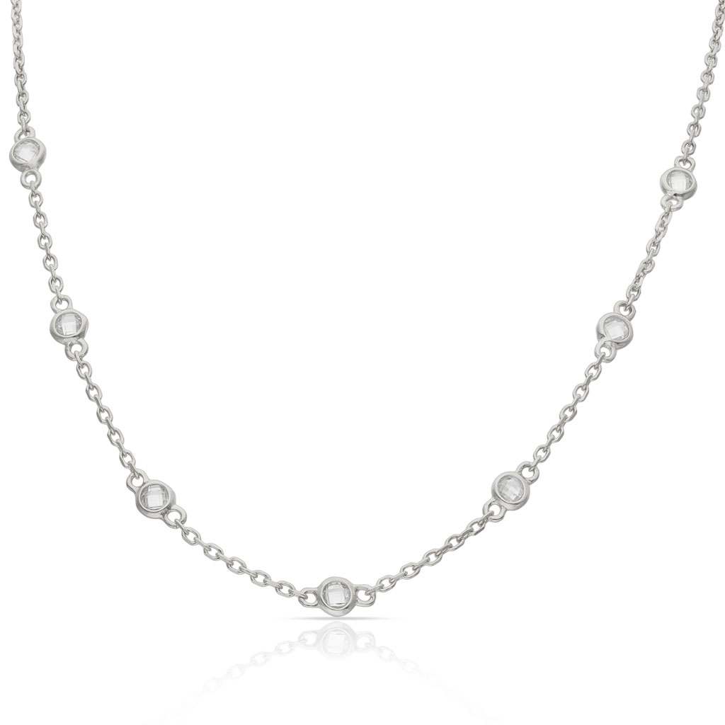 GARGANTILLA PLATA 925MM CHATONES