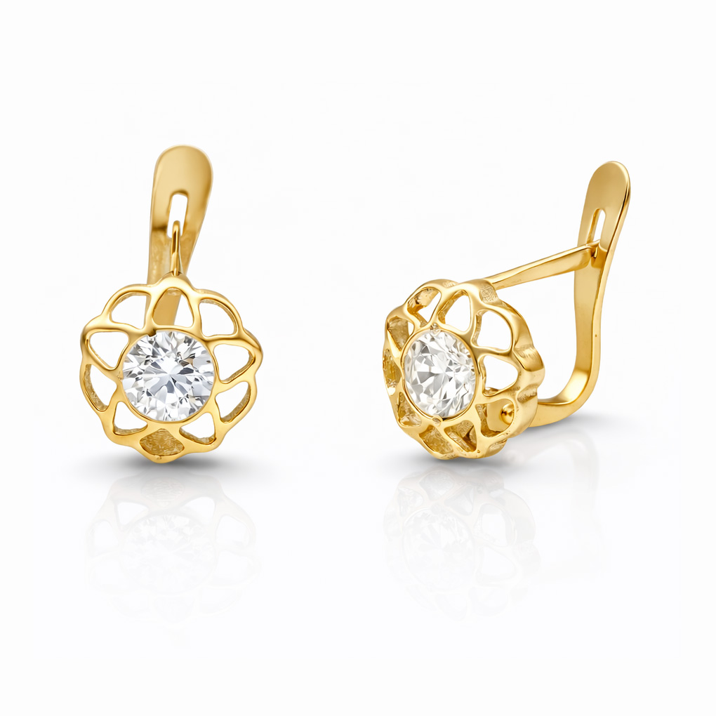 PENDIENTES ORO 18KL CIRCONITAS